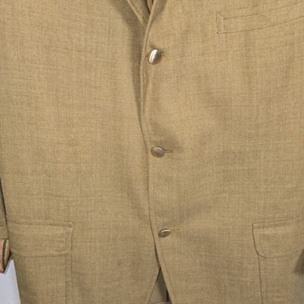 Vintage 1970s Cricketeer Linen Sport Coat Union Made Blazer Men’s 42R - Picture 7 of 12